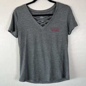 Arizona State‎ Blouse Shirt Women's M Grey Lightweight  Short Sleeve Sun Devils